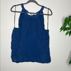Tentree Vibrant Blue Sleeveless Tank Top with Scoop Neckline